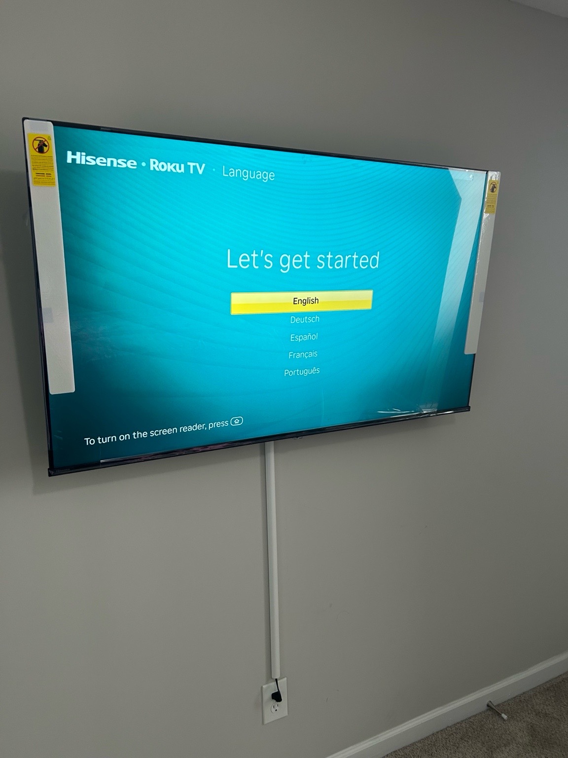 65-inch Tilt TV installation on Drywall in Canton, GA