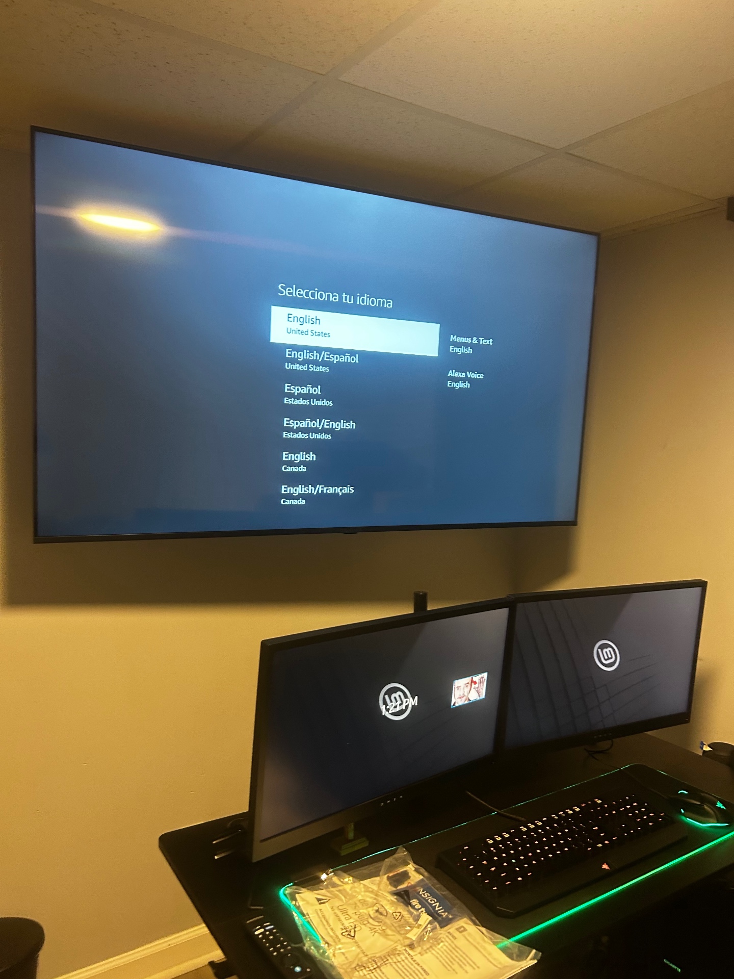 65-inch TV swap-out in Dallas, GA after client’s old TV died