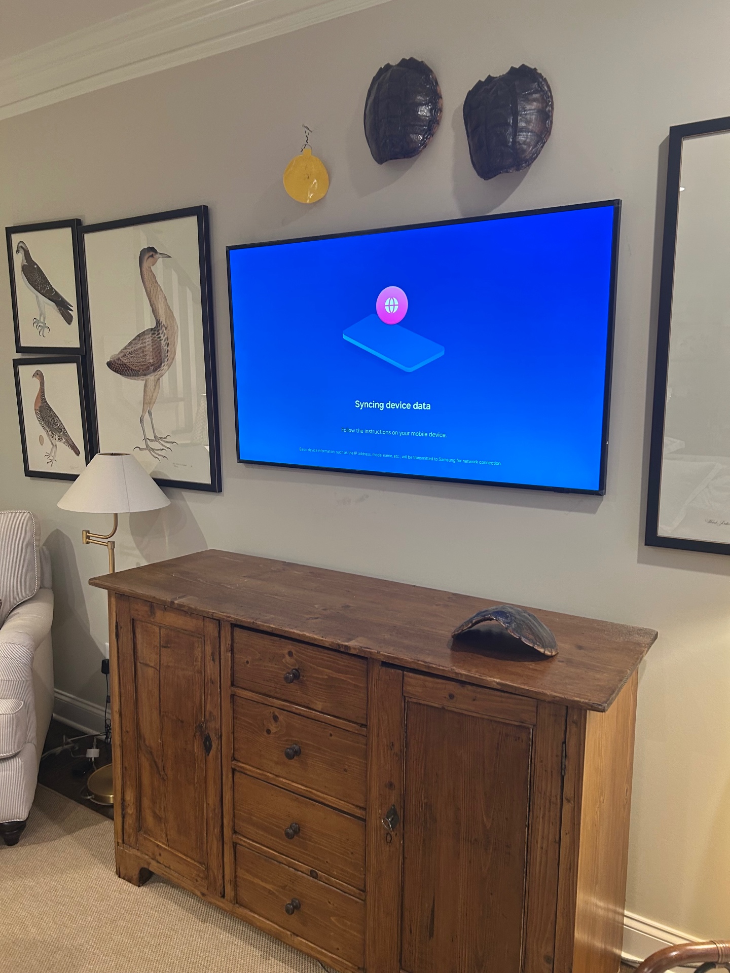 55-inch Frame TV TV installation on Drywall in Dunwoody, GA