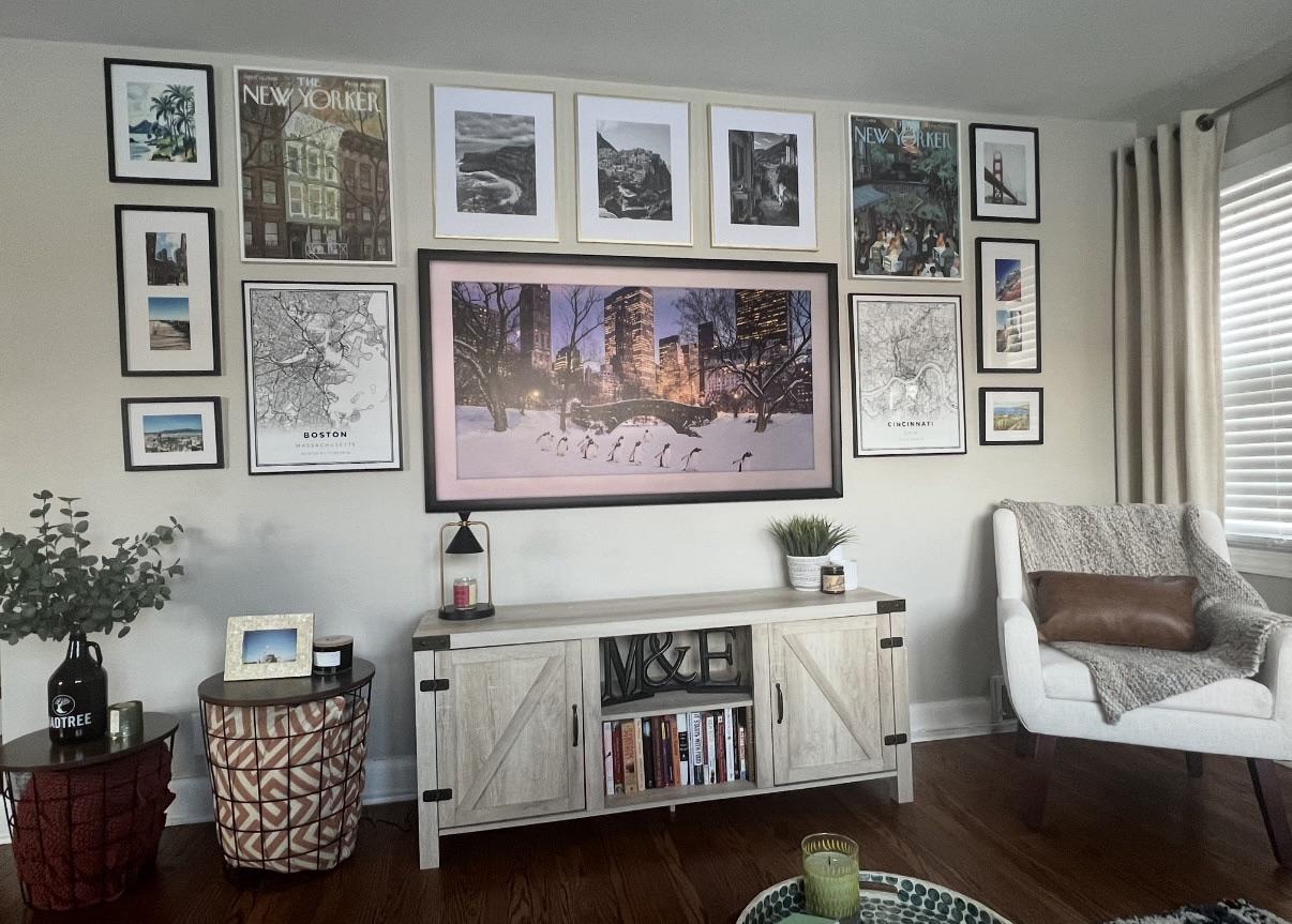 65-inch Frame Mount TV installation on Drywall in Cartersville, GA