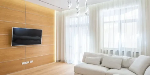 Samsung Frame TV installation in Atlanta living room